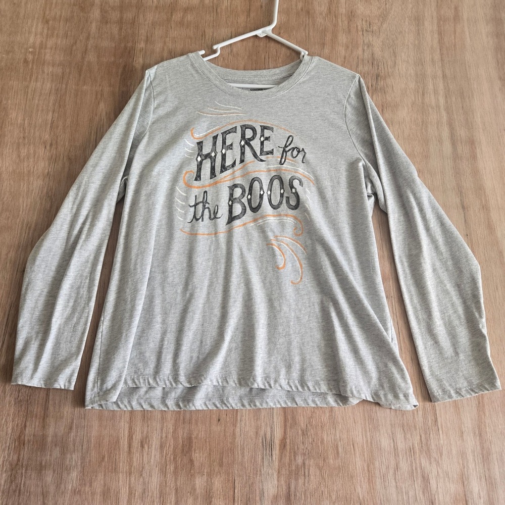 Halloween Graphic Tee Here For The Boos Women's XXL. Cute Halloween Tew